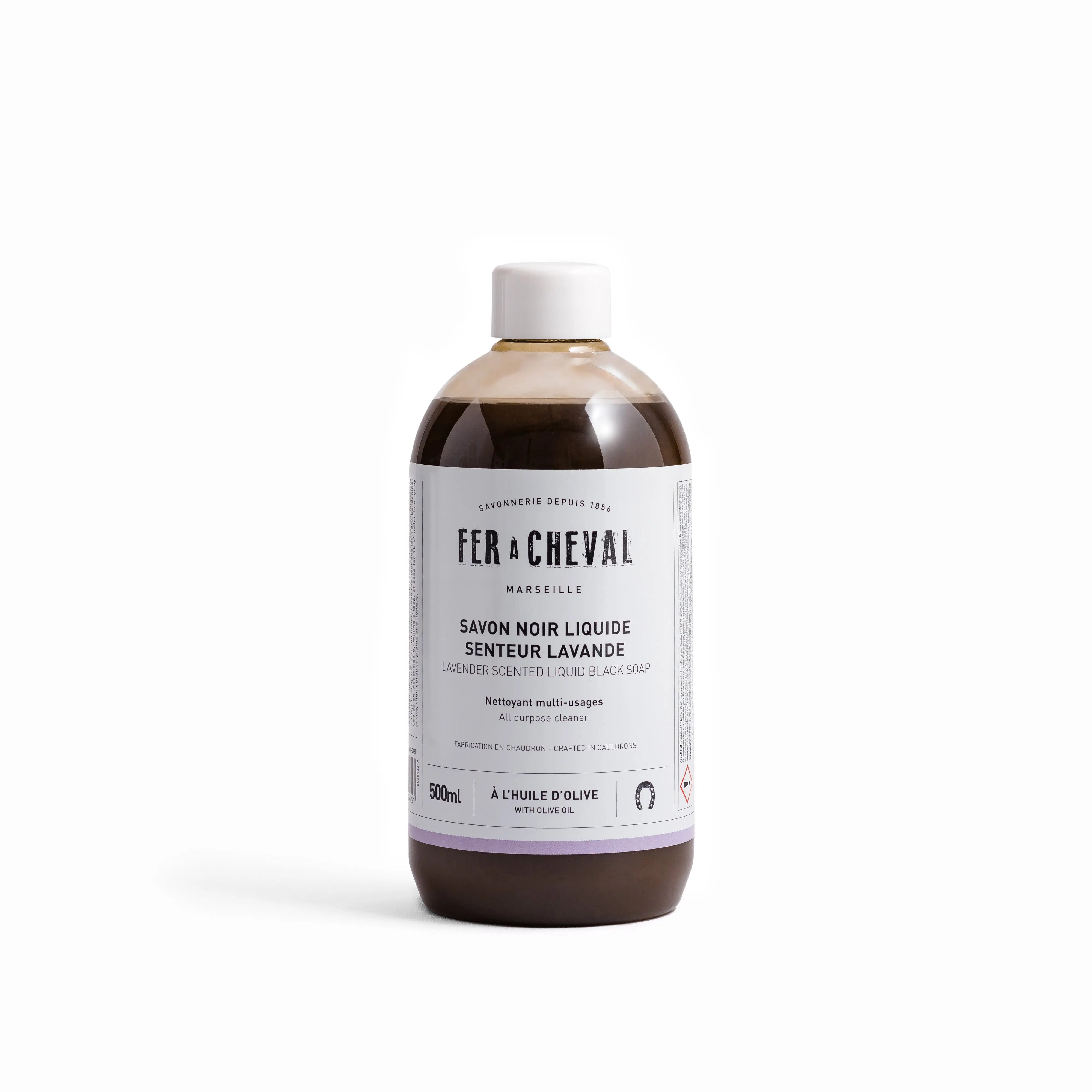 LIQUID BLACK SOAP ブラックソープリキッド 500ml (ラベンダーの香り) Fer à Cheval Japan フェール・シュヴァル公式