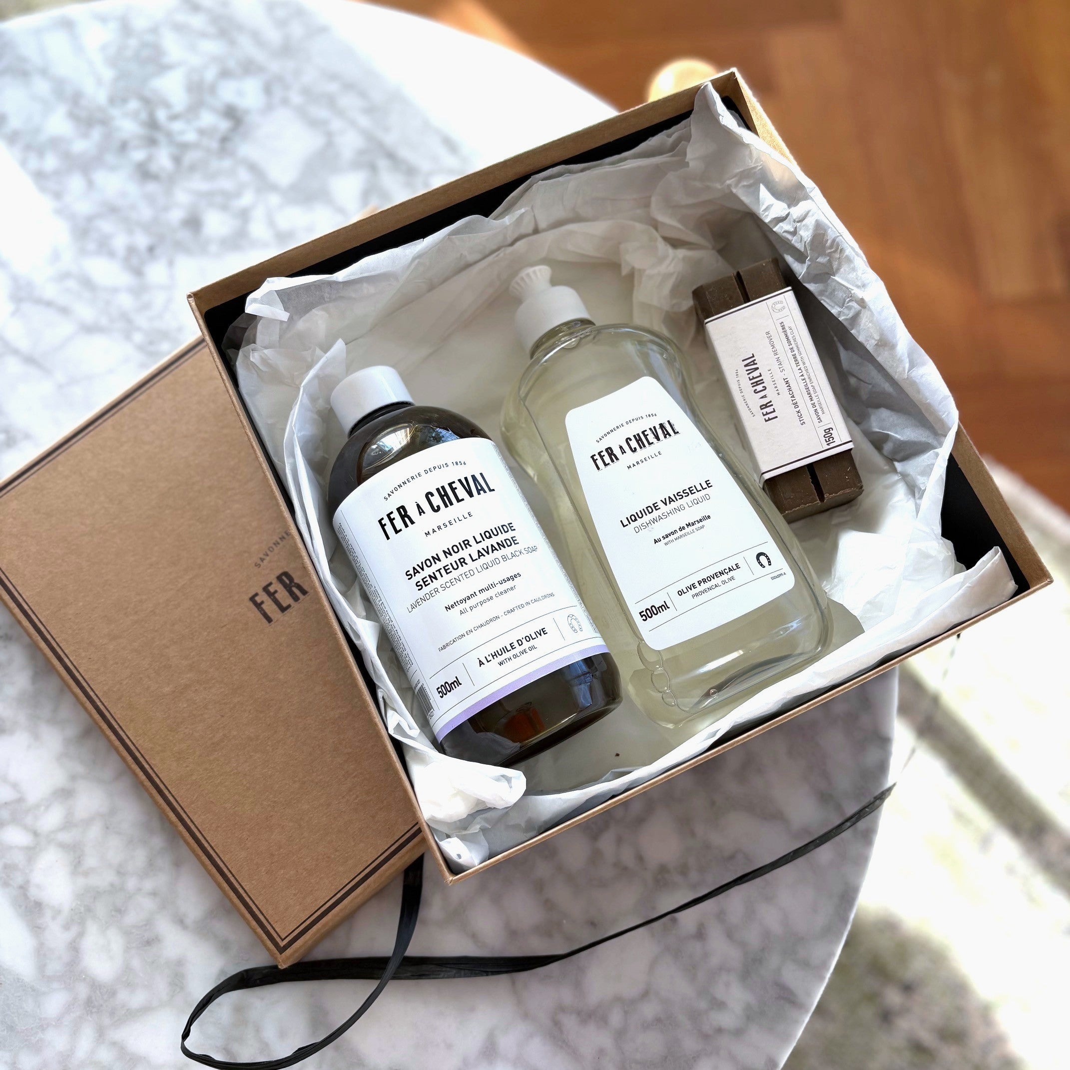 クール便着払　エマニュエル・ブロシェ垂直6本セット ナチュラル洗剤 ギフト| 出産祝いや新築祝い|おしゃれな贈り物｜Fer à